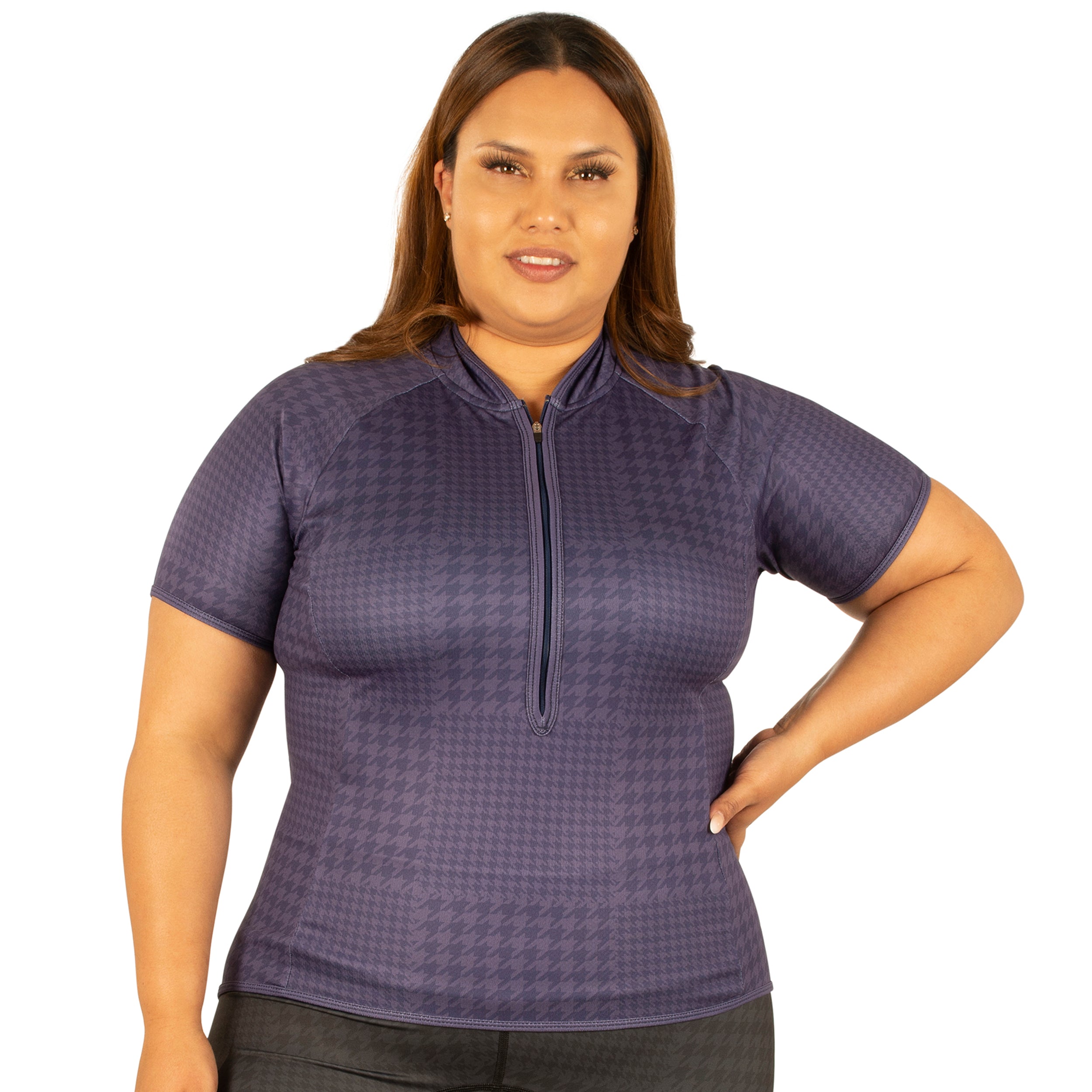 Tonal Houndstooth Bellissima Jersey PLUS SIZE
